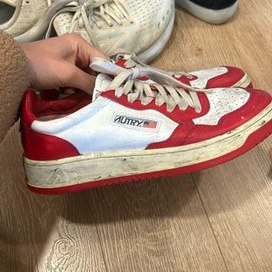 Red autry sneakers - imported from Italy on Farfetch